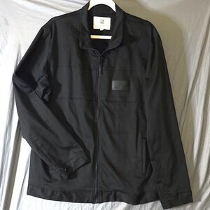 Mazda Full Zip Jacket XL Black Minimalist Techwear Mock Neck Patch Workwear